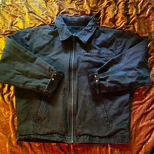 denver hayes mens canvas jacket with corduroy accents